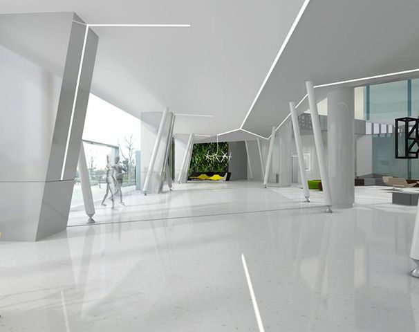 接待大廳右側(cè)裝修設(shè)計實(shí)景圖