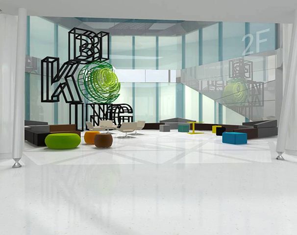 二樓辦公室大廳裝修設(shè)計實(shí)景圖