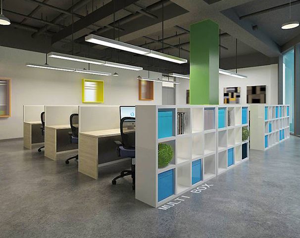 辦公室員工區(qū)域裝修設(shè)計實(shí)景圖